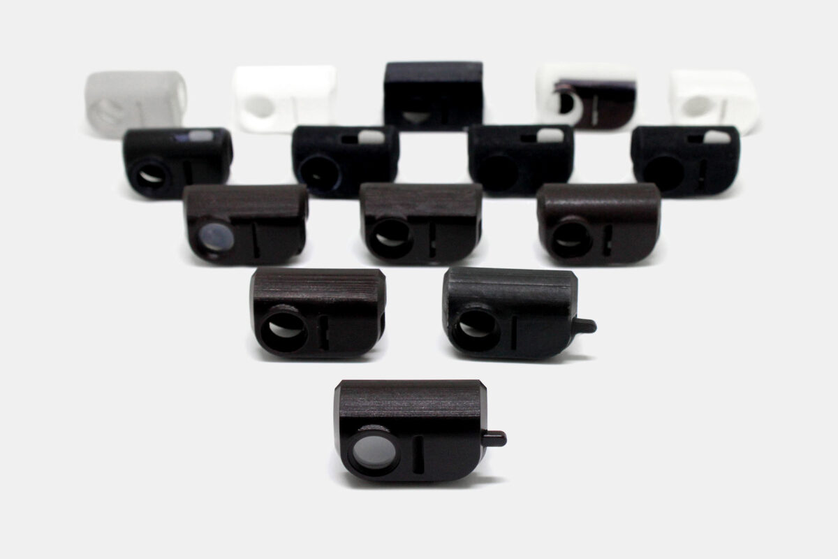 3D-printed iterations of the visoClip